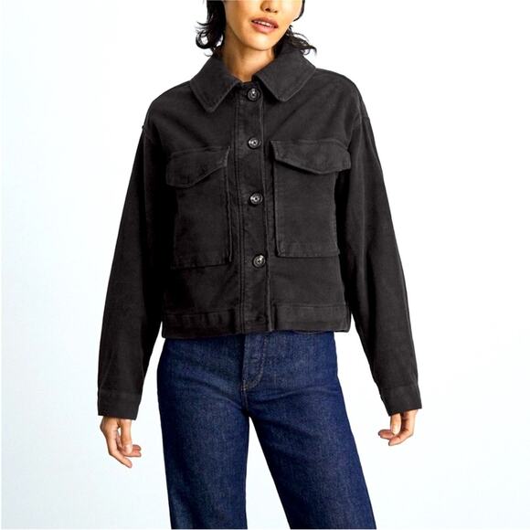 Everlane Jackets & Blazers - Everlane moleskin utility jacket in black Size XXS